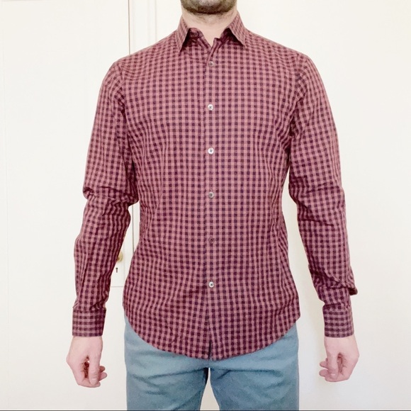 Theory Zach PS Cotton Plaid Button Down Shirt Men’s Size Small Lightweight - Picture 1 of 8